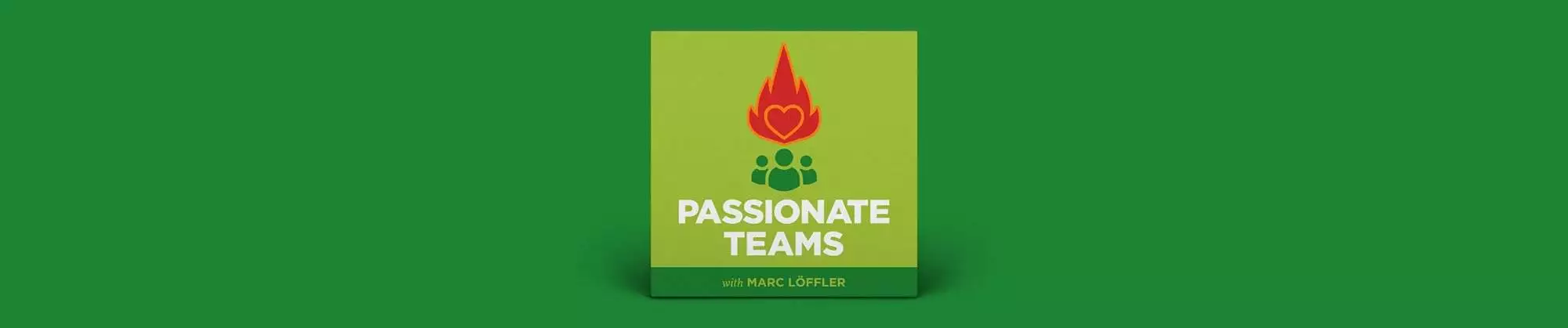 Grüner Banner mit Passionate Teams Logo