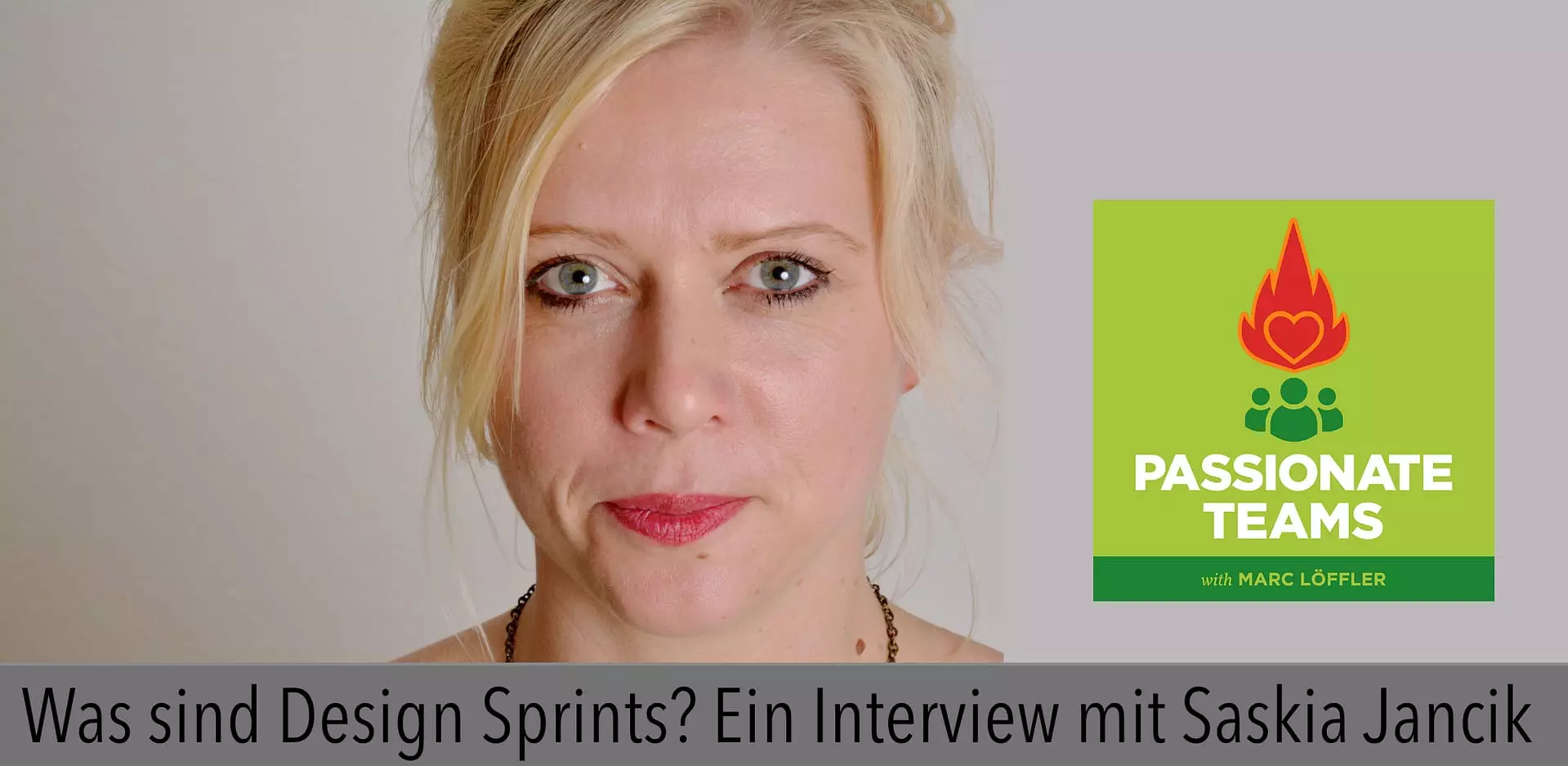 Foto von Saskia Jancik und Podcast-Titel: Was sind Design Sprints